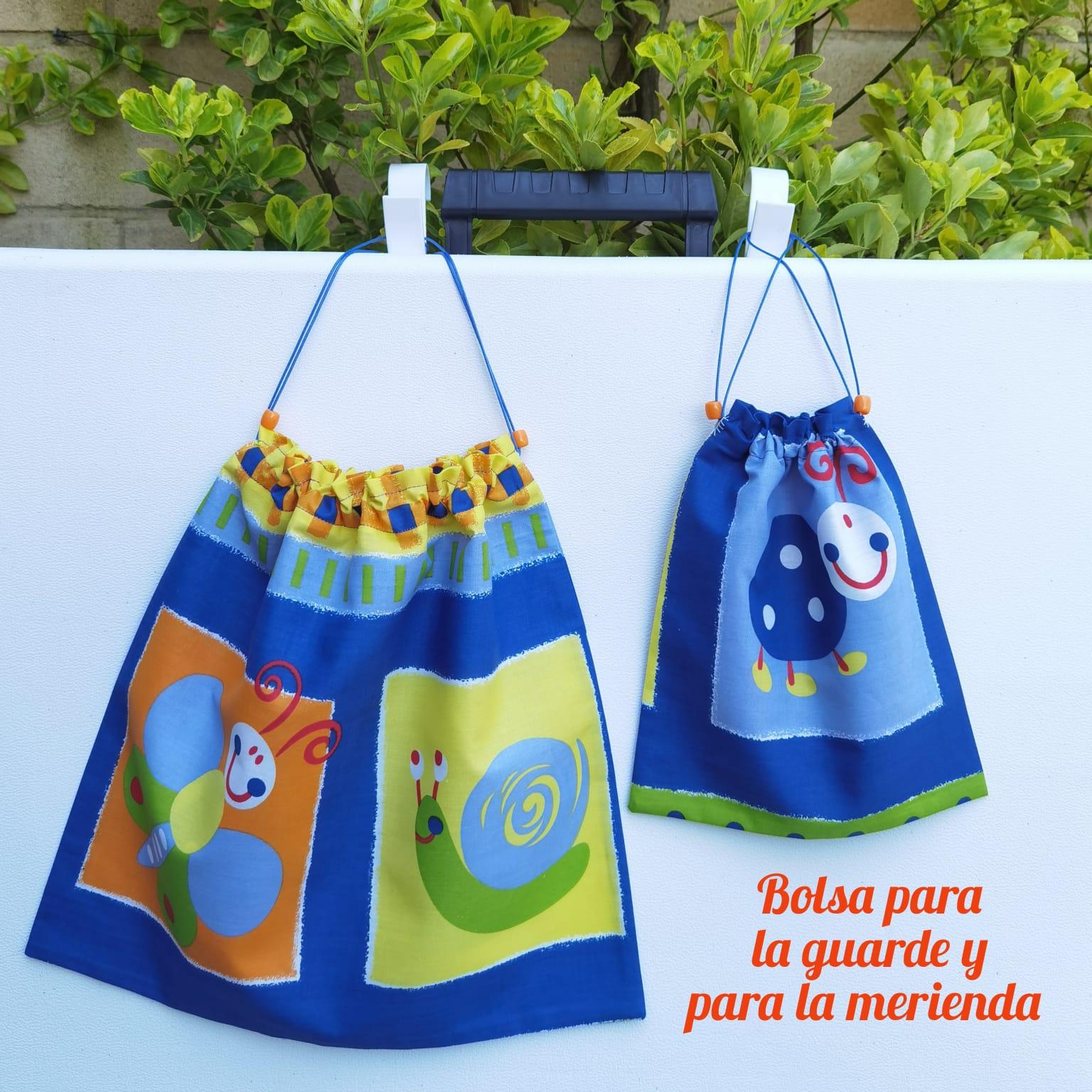 Bolsa para guardería y bolsa para merienda