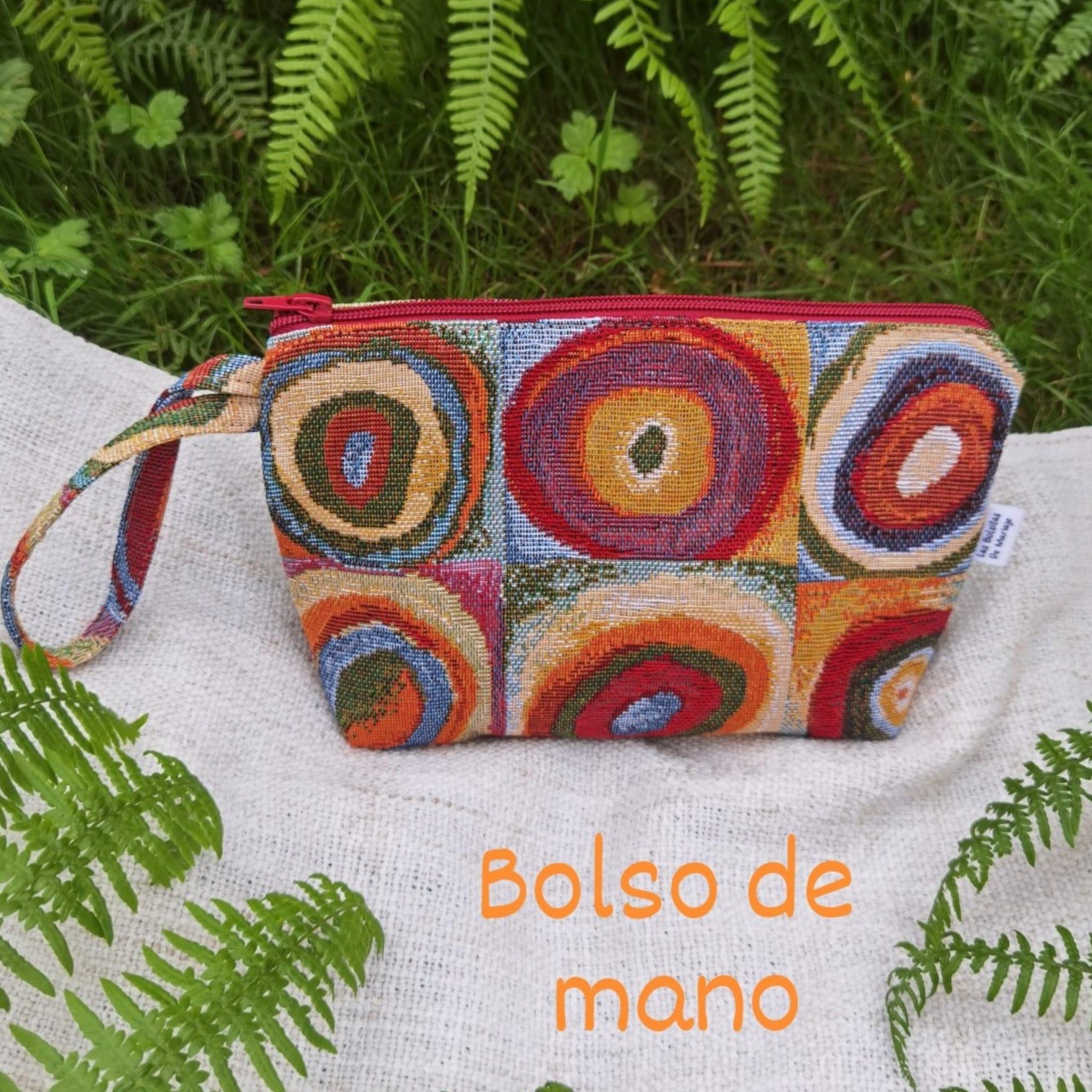 Bolso de mano de tejido gobelino de soles