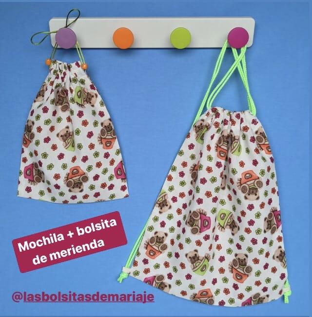 Mochila y bolsita de merienda